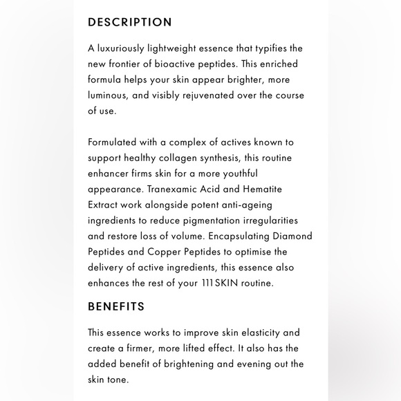 BNIB 111SKIN Celestial Black Diamond Brightening Essence 30ml/ 1.01 fl oz - Picture 3 of 10